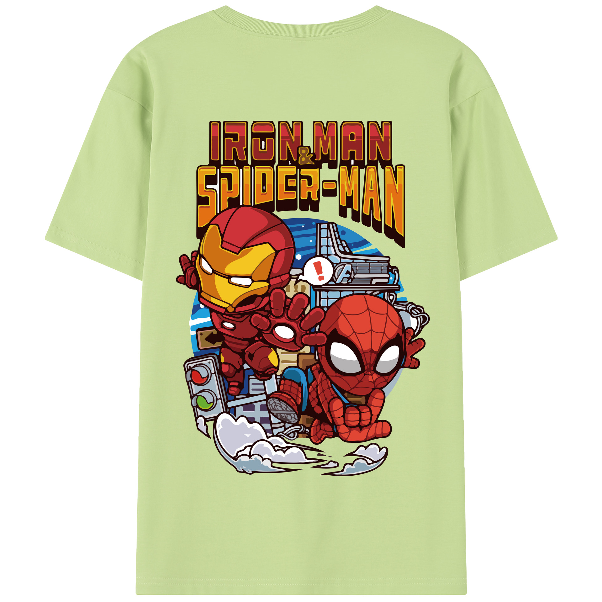 （画像用） アベンジャーズ The Avengers 綿100％半袖Tシャツ（背面プリント）